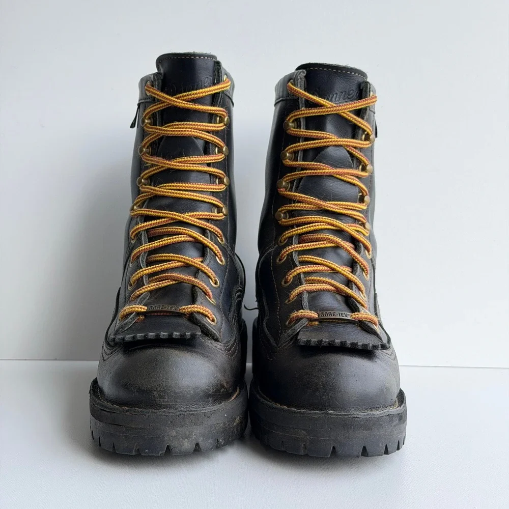 Danner Rain Forest Work Boots Womens 8 Black Leather Gore-Tex Waterproof 15100
